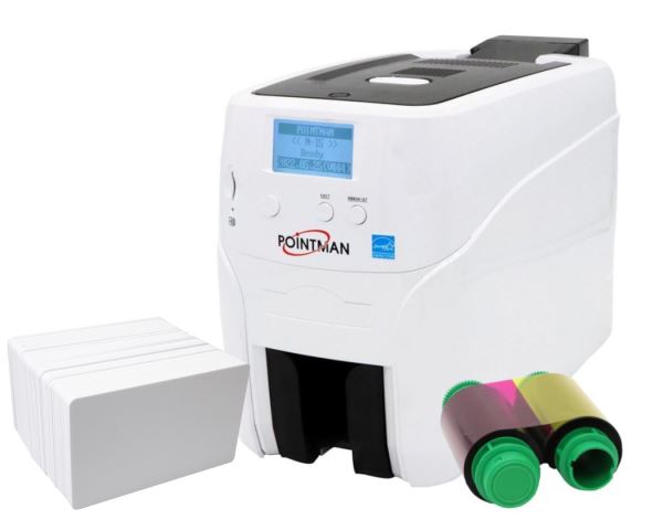 Pointman NUVIA N15 ID Card Printer Bundle (Single-Sided)