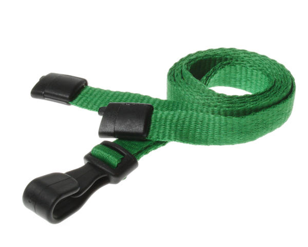 Light Green Lanyards - Plastic J Clip (100pk)