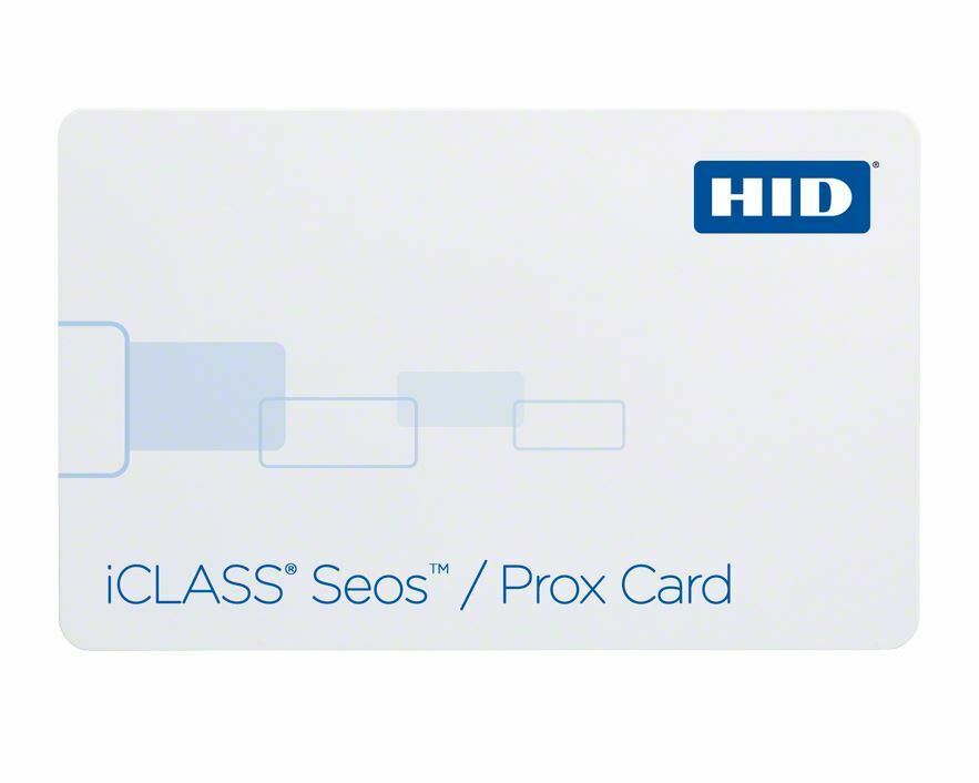 HID 5105PGGMNN iClass Seos + Prox Composite PET/PVC Card - 16K Bytes ï¿½ Programmed (Pack of 100)