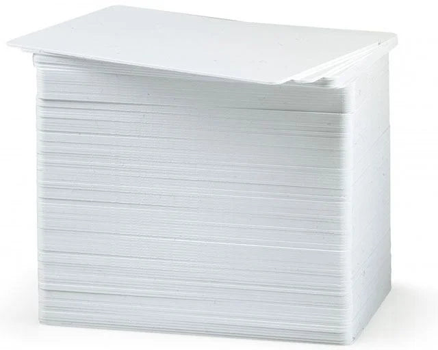 Zebra Premier 30 mil, 760 micron PVC Blank White Cards (Pack of 500)