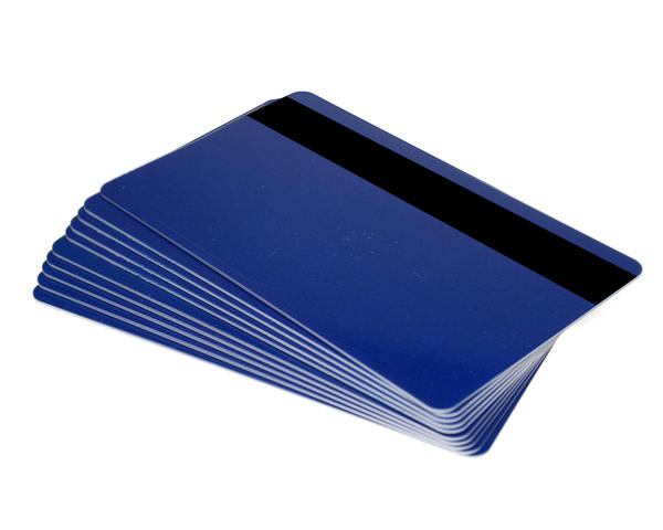 Royal Blue 760 Micron Plastic Cards With Hi-Co Magnetic Stripe (Pack of 100)