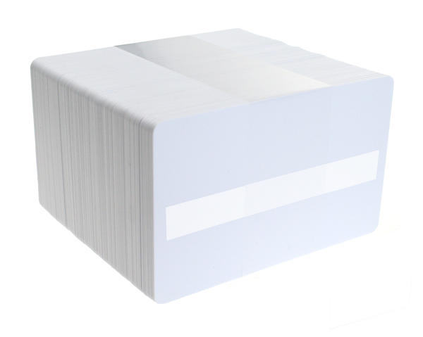 Dyestar Blank White Plastic Cards with Signature Strip (Pack of 100)