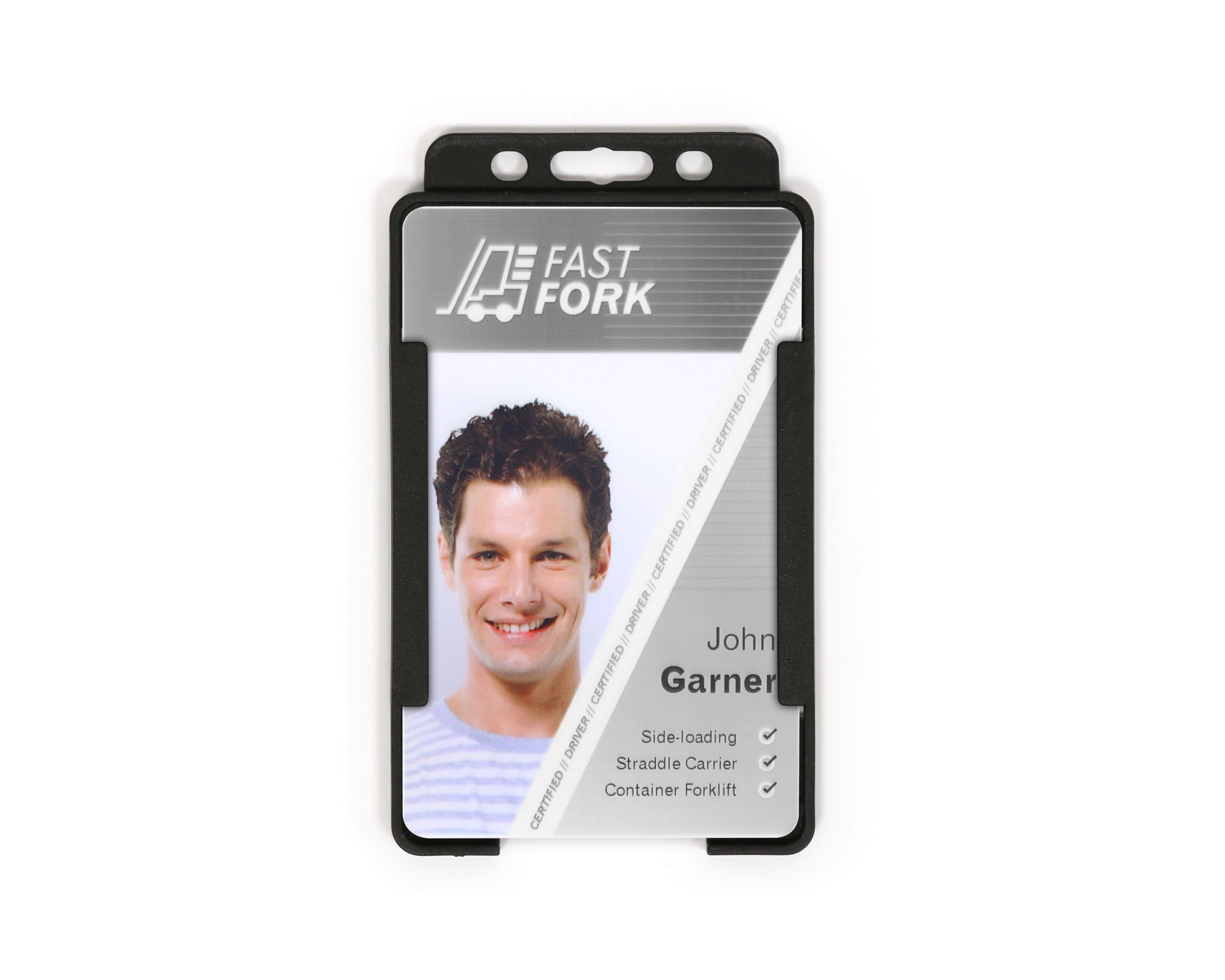 White Single-Sided BIOBADGE Open Faced ID Card Holders - Portrait (Pack of 100)