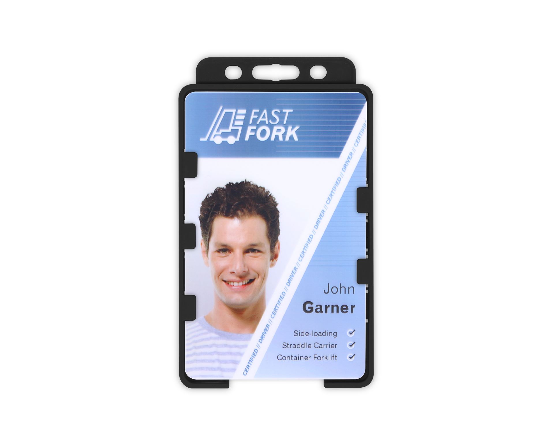 Black Dual-Sided BIOBADGE Open Faced ID Card Holders - Portrait (Pack of 100)