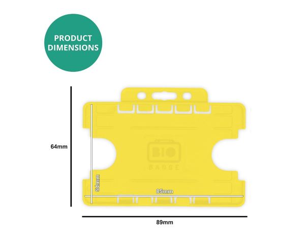 Purple Dual-Sided BIOBADGE Open Faced ID Card Holders - Landscape (Pack of 100)