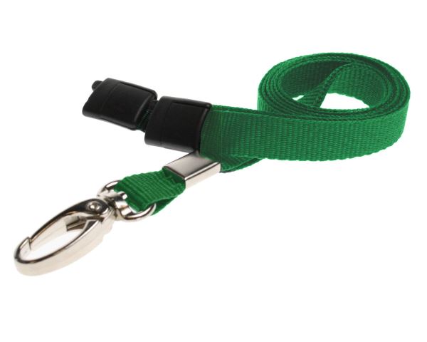 10mm Recycled Light Green Lanyards with Metal Lobster Clip (Pack of 100)