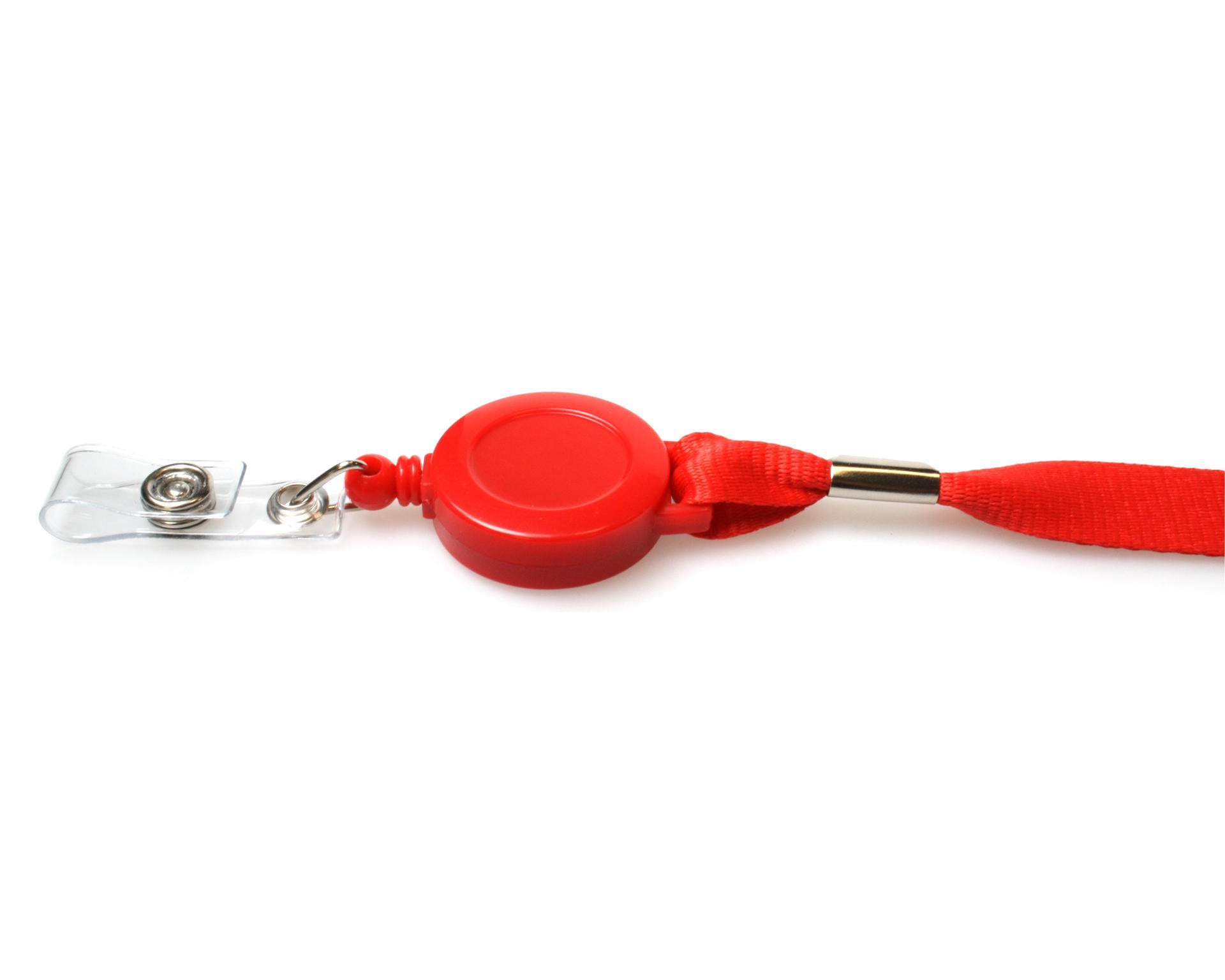 15mm Recycled Plain Red Lanyards with Card Reels (Pack of 50)