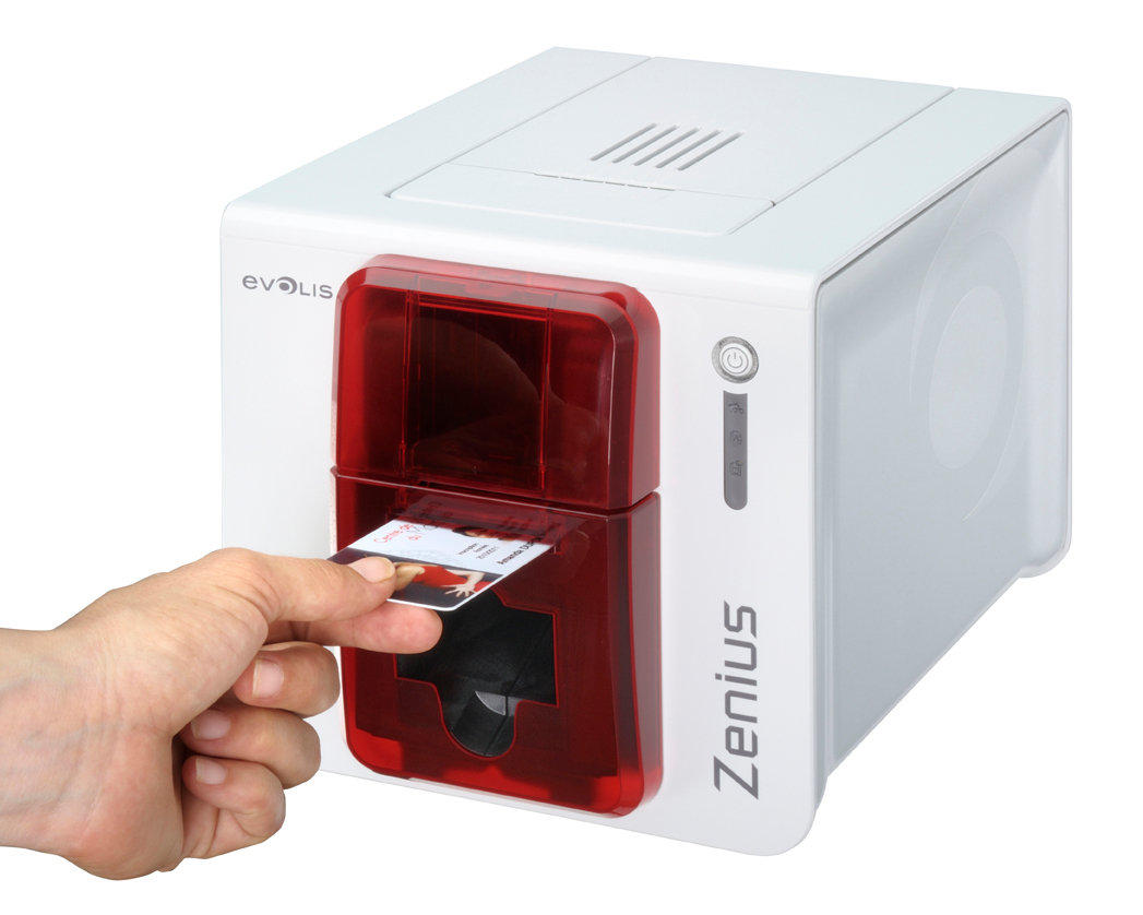 Evolis Zenius Expert Smart &amp; Contactless ID Card Printer Printer with OMNIKEY 5122 Smart Card and Contactless Encoder