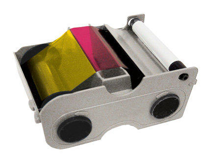 Fargo DTC1250/1000 YMCKO Colour Ribbon with Cleaning Roller, 045000 (250 Prints)