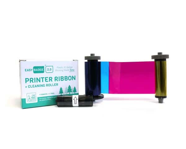 EasyBadge 2.0 YMCKO Full Color Ribbon, 653075 (100 Prints)